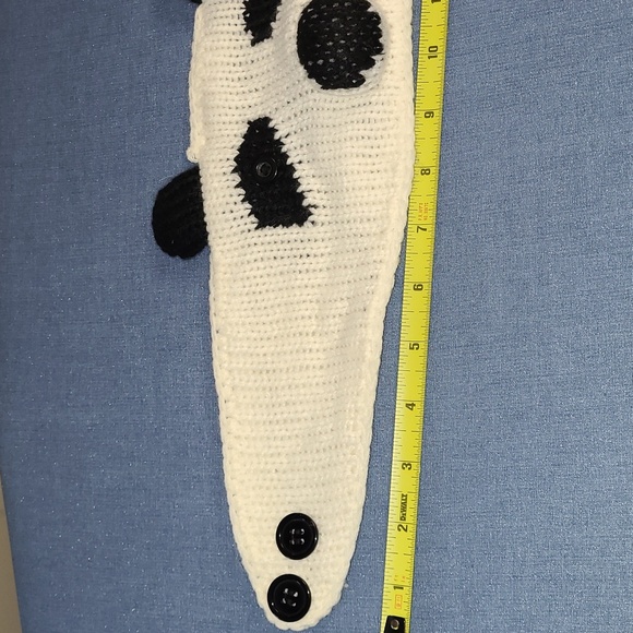 Panda Bear Headband, Fleece lined, Unisex, one size fits most - Picture 4 of 10